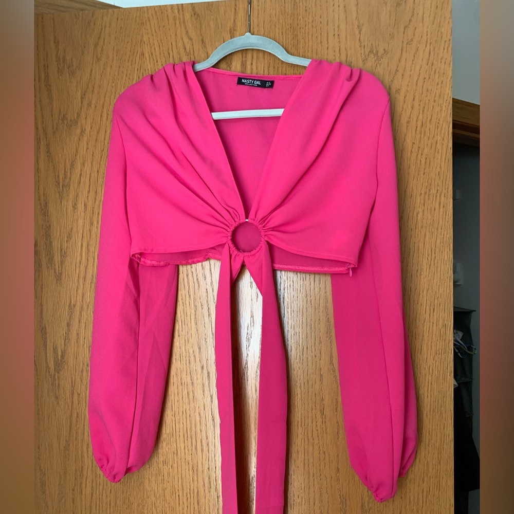 Nasty Gal O Ring Cut Out Blouse